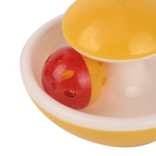 Cat Tumbler Toy with Feather & Rolling Ball – Interactive Cat Playtoy - Furry Freak