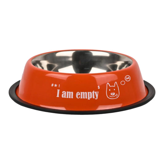 Furry Freak Durable Stainless Steel Dog Bowl with Non-Skid Base – Funny Prints (Pack of 2) - Furry Freak