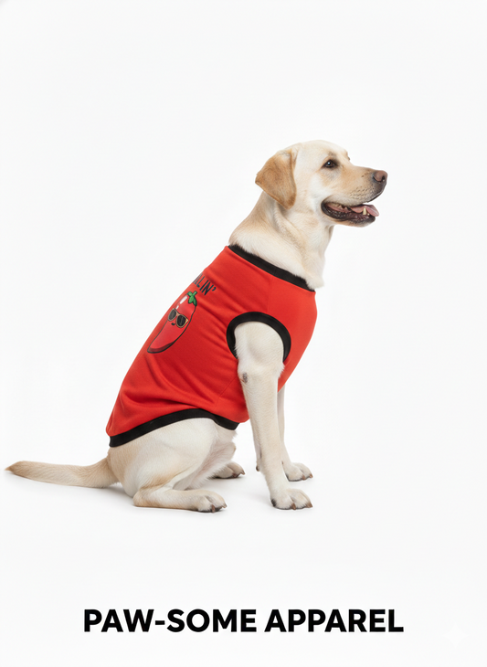 Furry Freak "Cool Golden" Sleeveless Dog Tank – Radiant Red