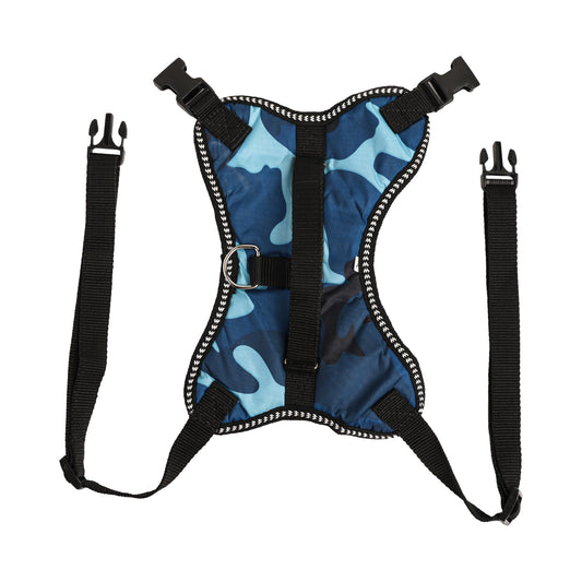 Furry Freak Blue Camo Adjustable Vest Harness for Small and Medium Sized Dogs