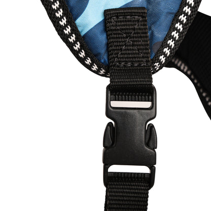 Furry Freak Blue Camo Adjustable Vest Harness for Small and Medium Sized Dogs