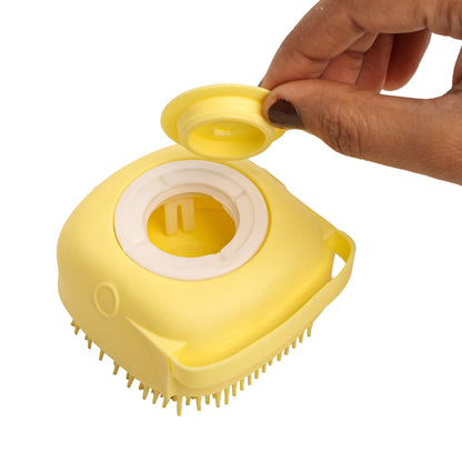 Furry Freak Silicone Multi-Functional Bath Brush – Shampoo Dispenser & Massager for Dogs and Cats