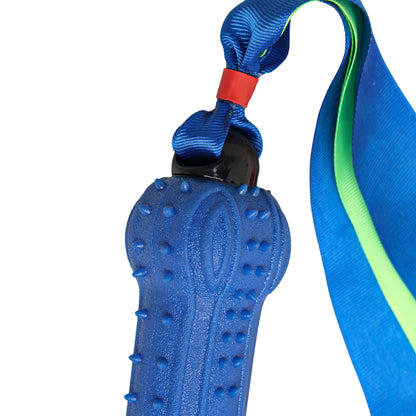 Ribbon Bone Chew Toy for Dogs – Durable Rubber with Interactive Sound