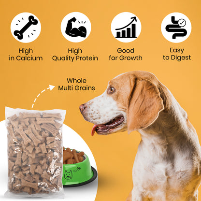 Furry Freak Chicken Flavour Dog Biscuits – Crunchy, Nutritious & Tail-Wagging Good! 🦴 (1 KG) - Furry Freak
