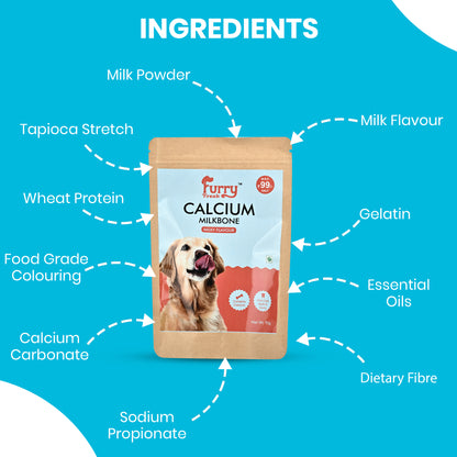 🦴 Furry Freak Calcium Milk Bone – Milky Flavour Dog Treats (95g) - Furry Freak