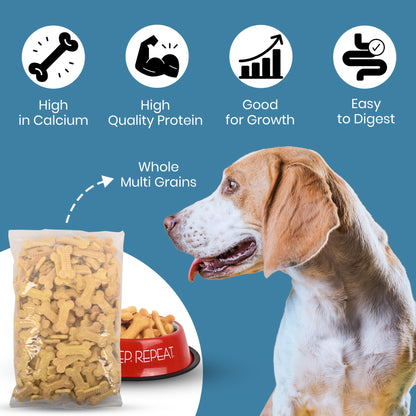 Furry Freak Egg Flavour Dog Biscuits – Crunchy, Nutritious & Tail-Wagging Treats! 🐾 (1 KG) - Furry Freak