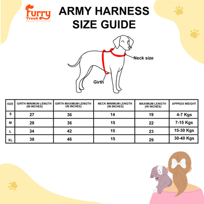 Furry Freak Blue Camo Adjustable Vest Harness for Small and Medium Sized Dogs