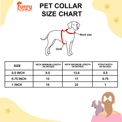 Furry Freak Adjustable Blue Dog Collar – Durable Nylon with Fun Prints 🐕