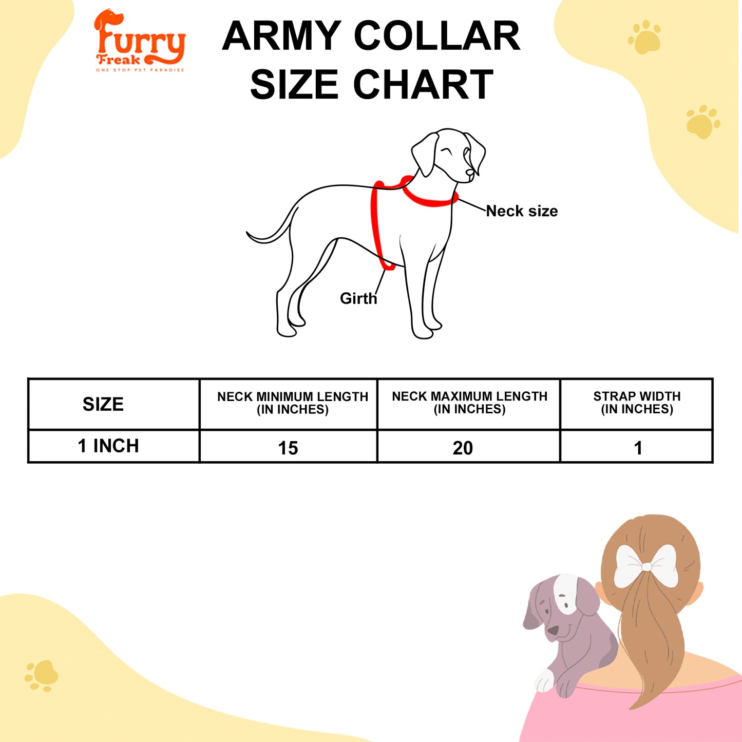 Furry Freak Adjustable Camouflage Dog Collar