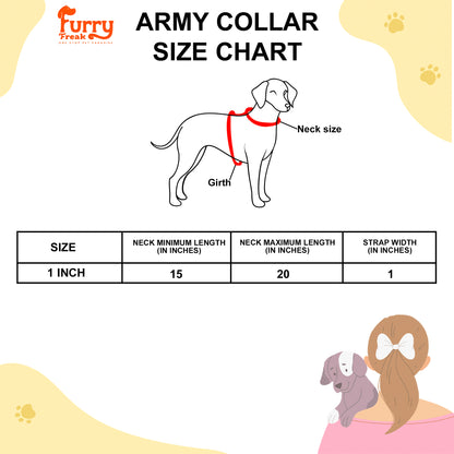 Furry Freak Adjustable Camouflage Dog Collar