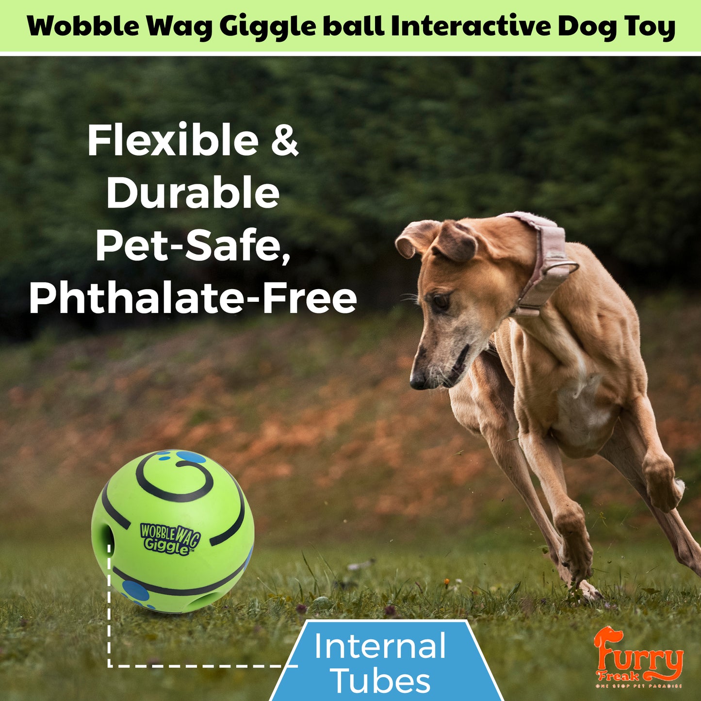 Furry Freak Wobble Wag Interactive Dog Toy – Shake, Wiggle & Giggle Fun for Your Pup!