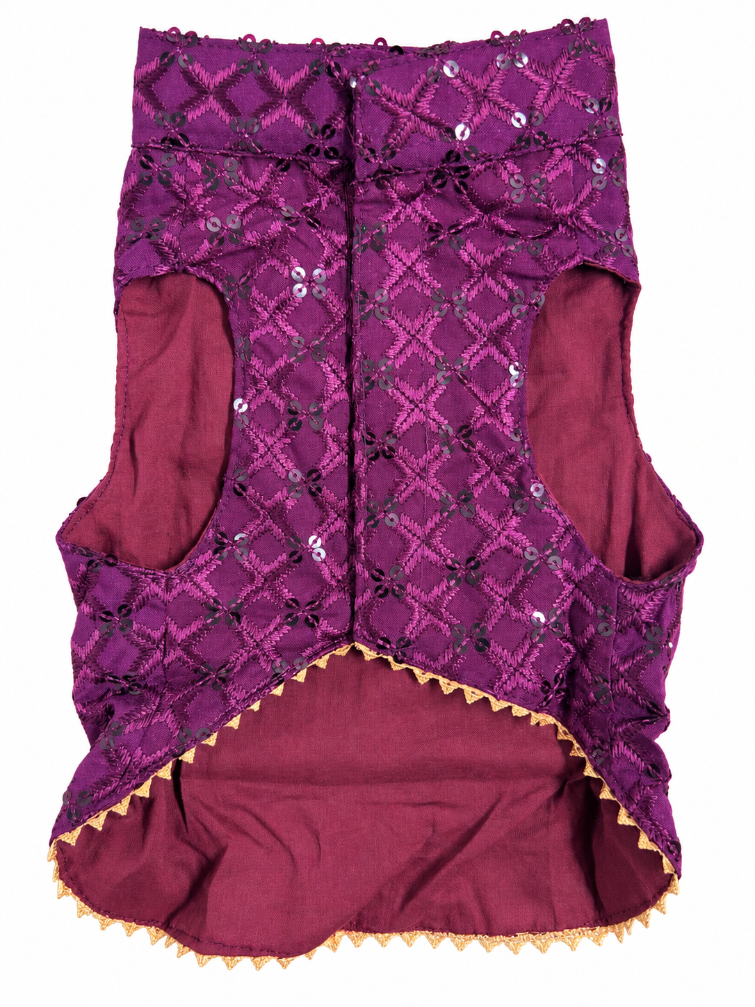 Royal Purple Embroidered Ethnic Kurta / Sherwani Jacket for Dogs