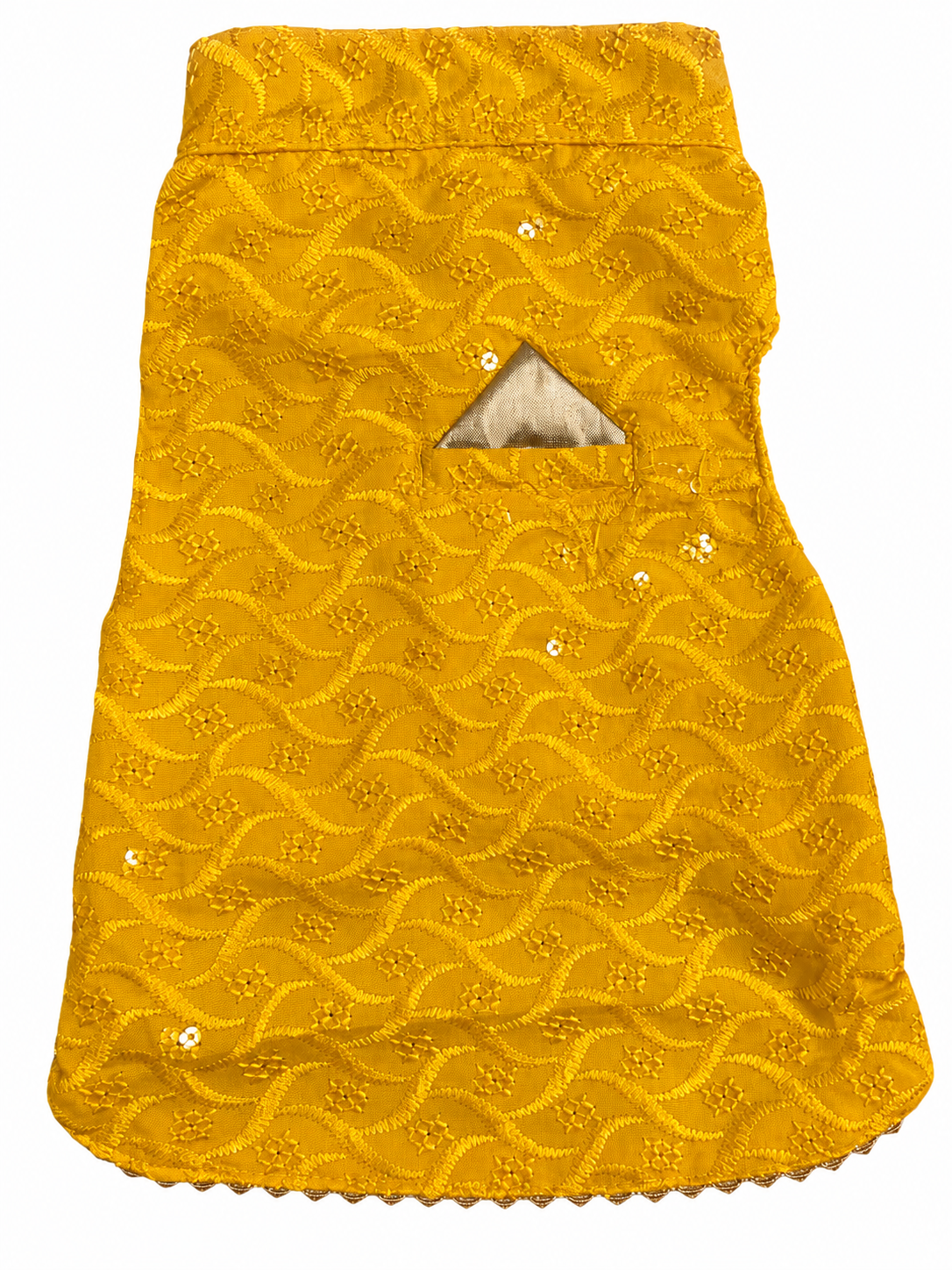 Bright Yellow Embroidered Ethnic Kurta / Sherwani Jacket for Dogs