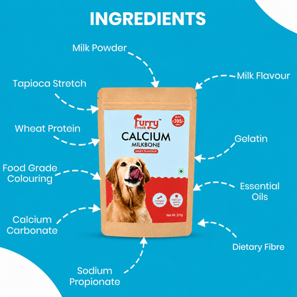 🦴 Furry Freak Calcium Milk Bone – Milky Flavour Dog Treats (270g)