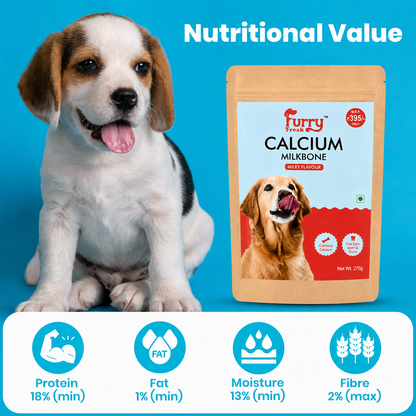 🦴 Furry Freak Calcium Milk Bone – Milky Flavour Dog Treats (270g)