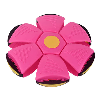 2-in-1 UFO Magic Ball Dog Toy | Interactive Collapsible Soft Flying Disc & Spring Ball for Dogs | Specifically for Small and Medium-Sized Dogs for Outdoor Training, Exercise & Playtime