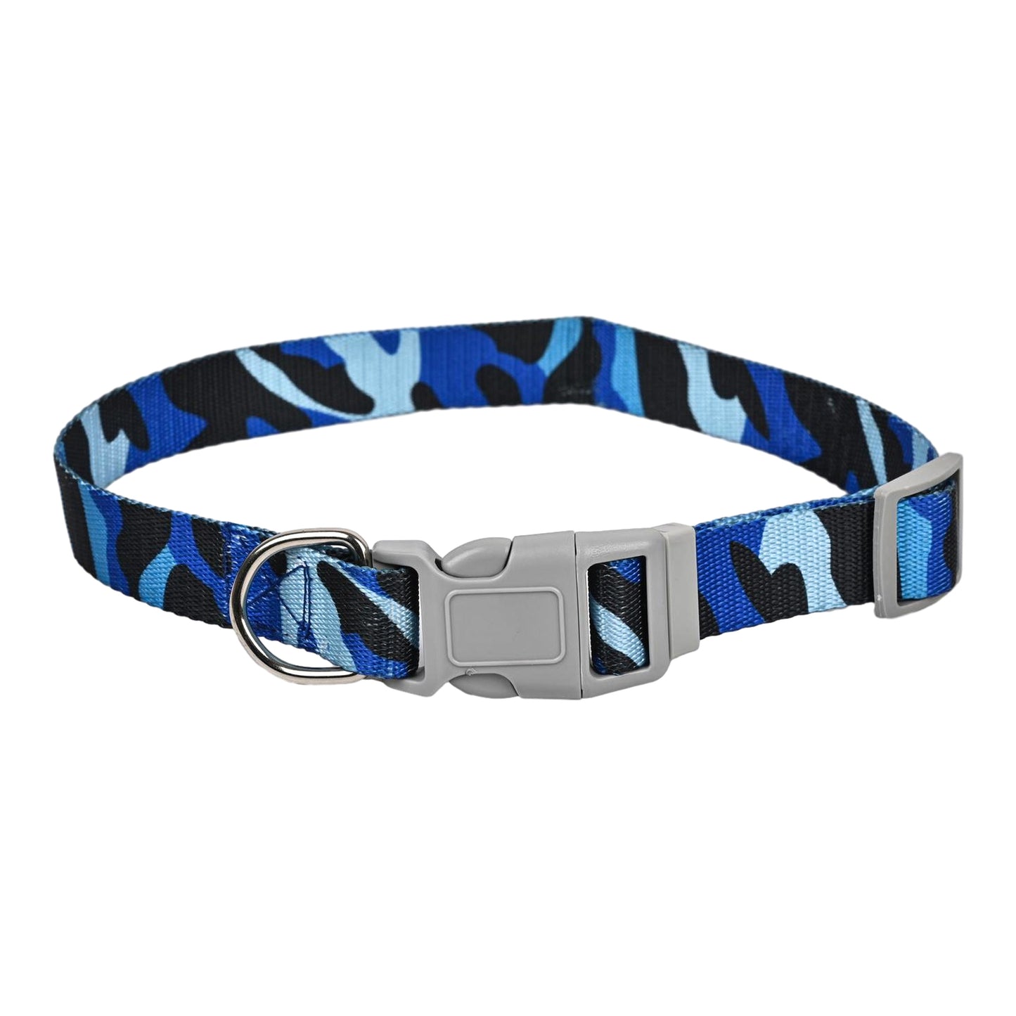 Furry Freak Blue Camouflage Adjustable Dog Collar