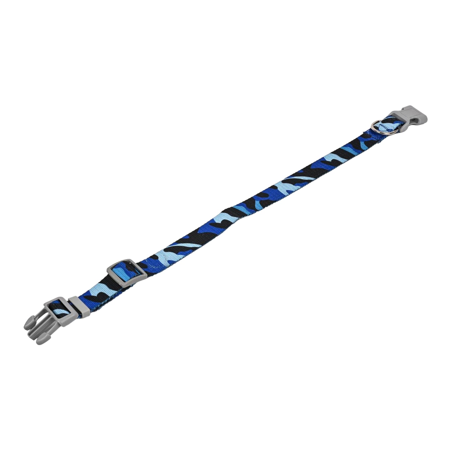 Furry Freak Blue Camouflage Adjustable Dog Collar