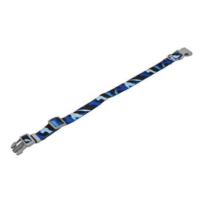 Furry Freak Blue Camouflage Adjustable Dog Collar