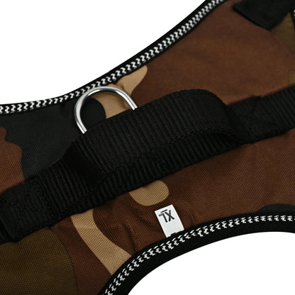 No Pull Dark Camouflage Dog Harness – Adjustable Comfort & Control for Small to Medium Dogs - Furry Freak