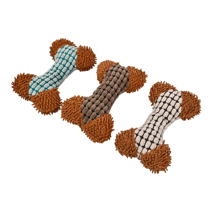 Plush Bone Dog Toy – Soft, Durable & Fun | Ships in Assorted Colors (1 Pack)