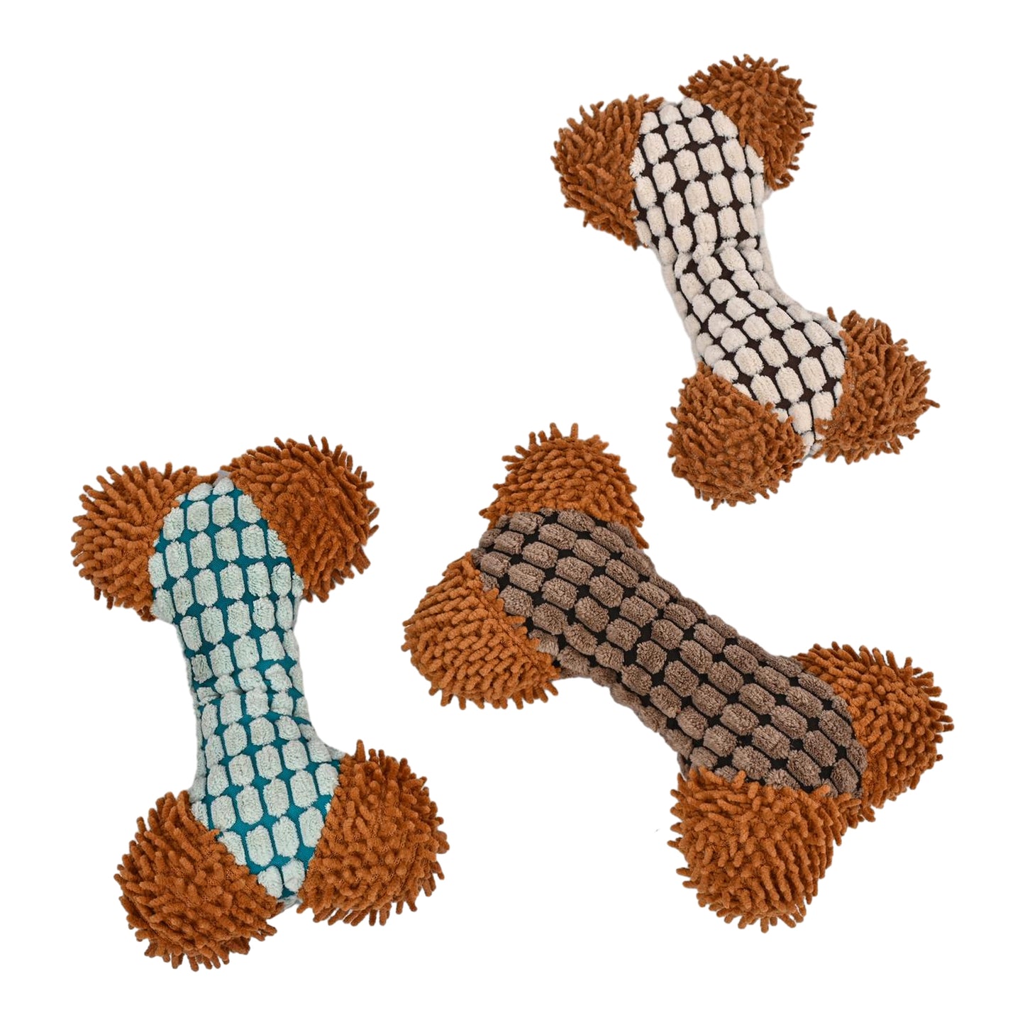 Plush Bone Dog Toy – Soft, Durable & Fun | Ships in Assorted Colors (1 Pack)