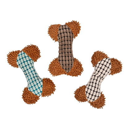 Plush Bone Dog Toy – Soft, Durable & Fun | Ships in Assorted Colors (1 Pack)