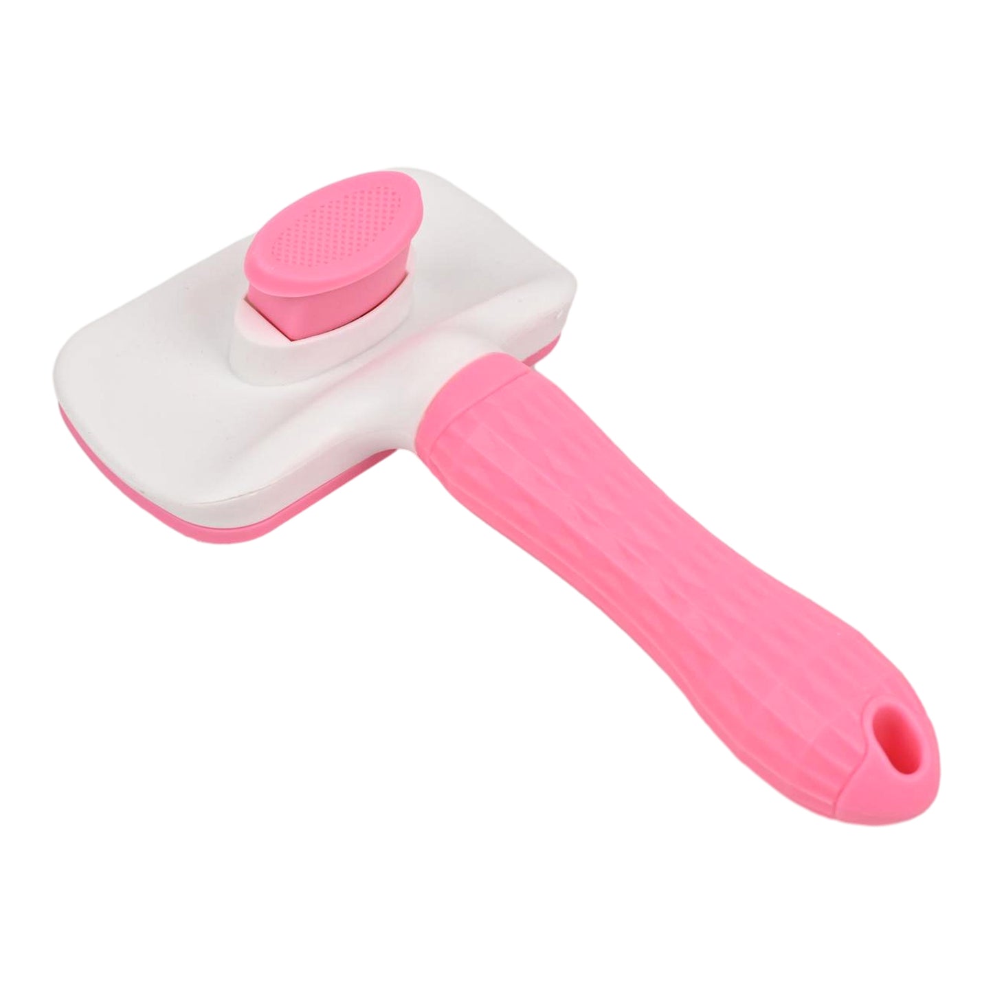 Self-Cleaning Slicker Brush for Dogs & Cats – Gentle De-Shedding Grooming Tool (Pink)