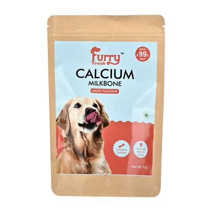 🦴 Furry Freak Calcium Milk Bone – Milky Flavour Dog Treats (95g) - Furry Freak