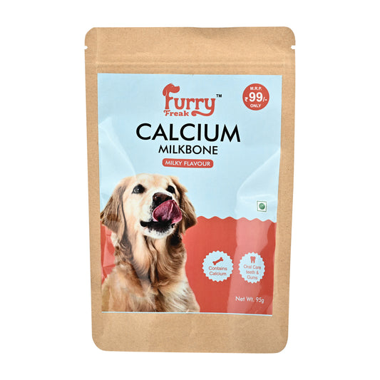 🦴 Furry Freak Calcium Milk Bone – Milky Flavour Dog Treats (95g) - Furry Freak
