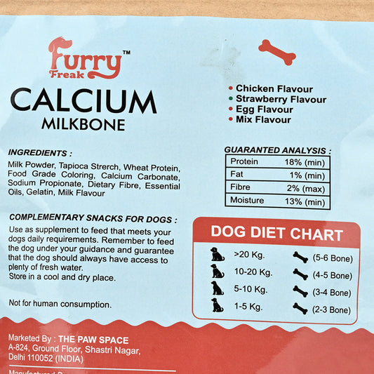 🦴 Furry Freak Calcium Milk Bone – Milky Flavour Dog Treats (95g) - Furry Freak