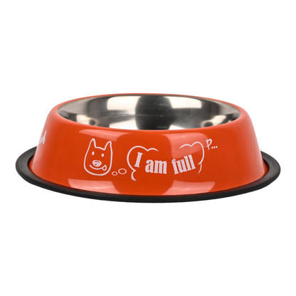 Furry Freak Durable Stainless Steel Dog Bowl with Non-Skid Base – Funny Prints