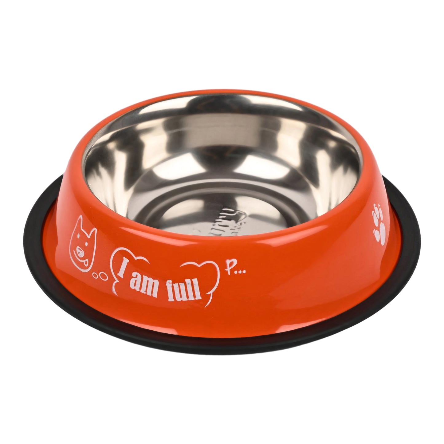 Furry Freak Durable Stainless Steel Dog Bowl with Non-Skid Base – Funny Prints