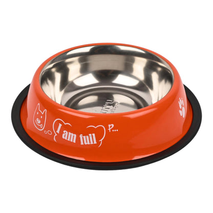 Furry Freak Durable Stainless Steel Dog Bowl with Non-Skid Base – Funny Prints