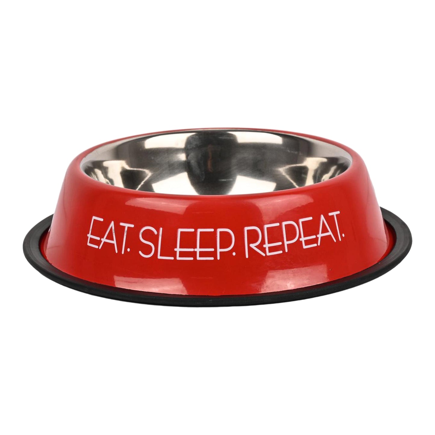Furry Freak Stylish Red Stainless Steel Pet Bowl for Dogs & Cats – Anti-Skid Feeding Dish