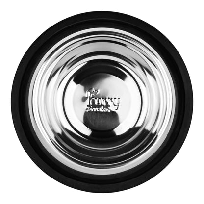 Furry Freak Stainless Steel Anti-Skid Pet Bowl – Durable Feeding Bowl for Dogs & Cats