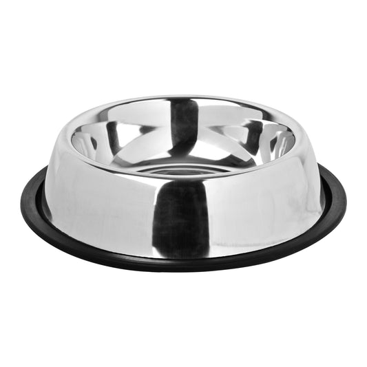 Furry Freak Stainless Steel Anti-Skid Pet Bowl – Durable Feeding Bowl for Dogs & Cats (Pack of 2)