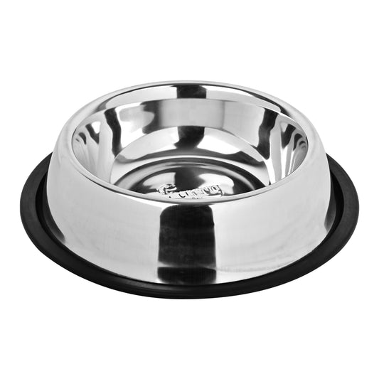 Furry Freak Stainless Steel Anti-Skid Pet Bowl – Durable Feeding Bowl for Dogs & Cats