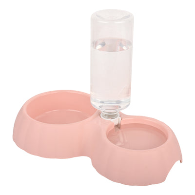 2-in-1 Pet Bowl with Automatic Water Dispenser – Ideal for Cats & Small Dogs (Pink) hover