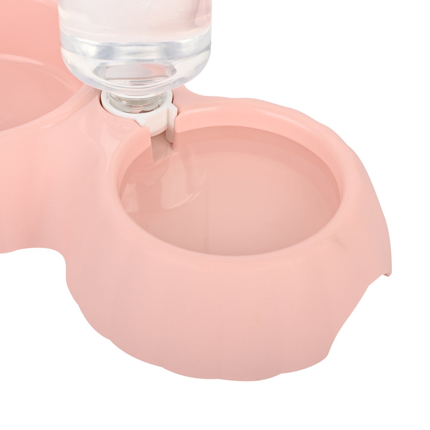 2-in-1 Pet Bowl with Automatic Water Dispenser – Ideal for Cats & Small Dogs (Pink)