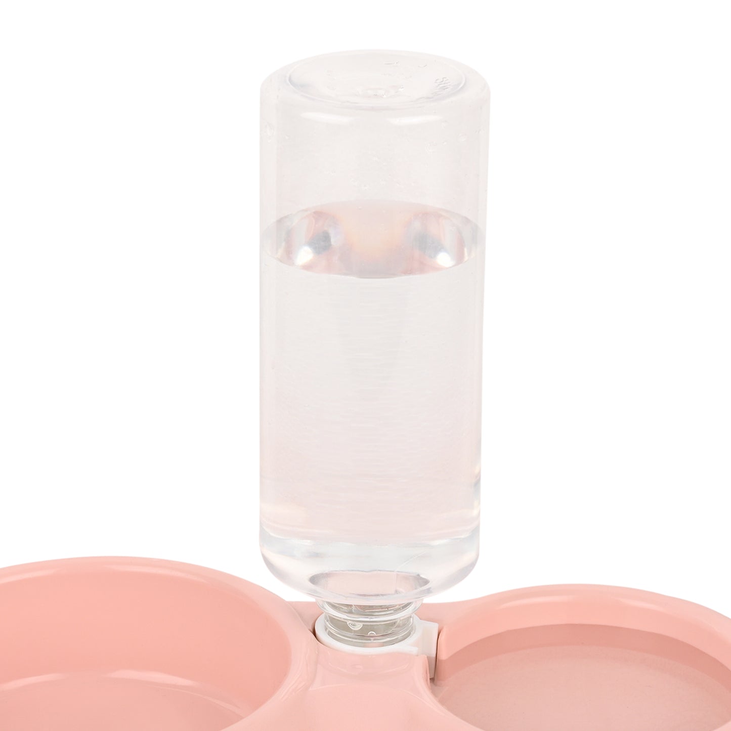 2-in-1 Pet Bowl with Automatic Water Dispenser – Ideal for Cats & Small Dogs (Pink)