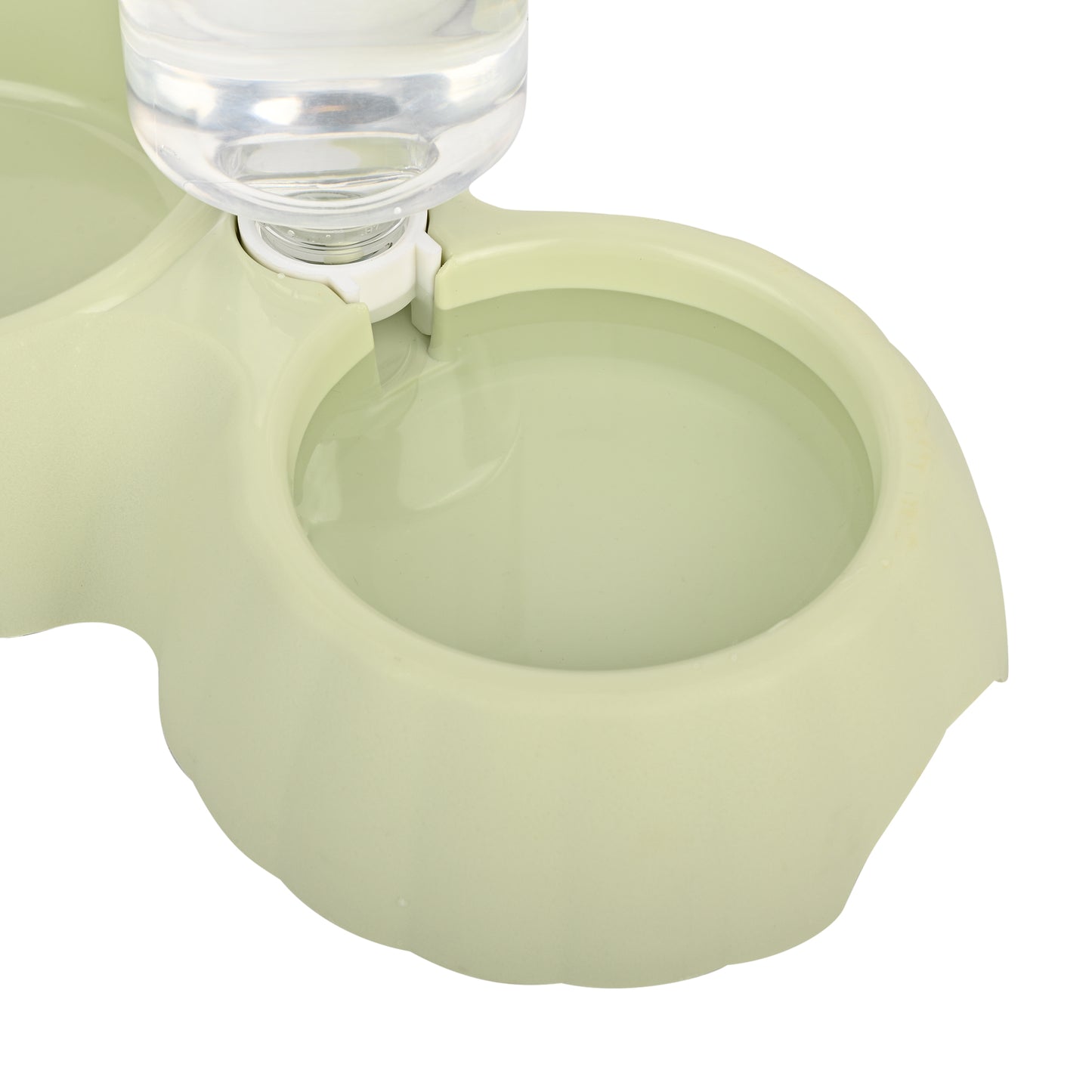 2-in-1 Pet Feeding Bowl with Automatic Water Dispenser – Green | For Cats & Small Dogs