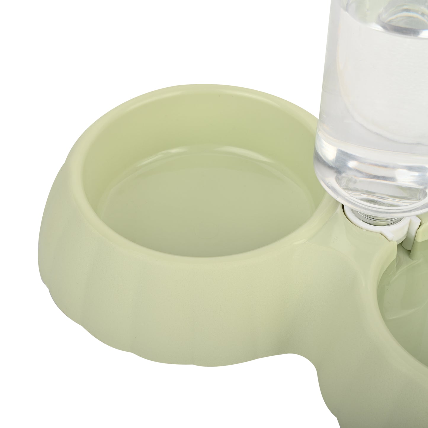 2-in-1 Pet Feeding Bowl with Automatic Water Dispenser – Green | For Cats & Small Dogs