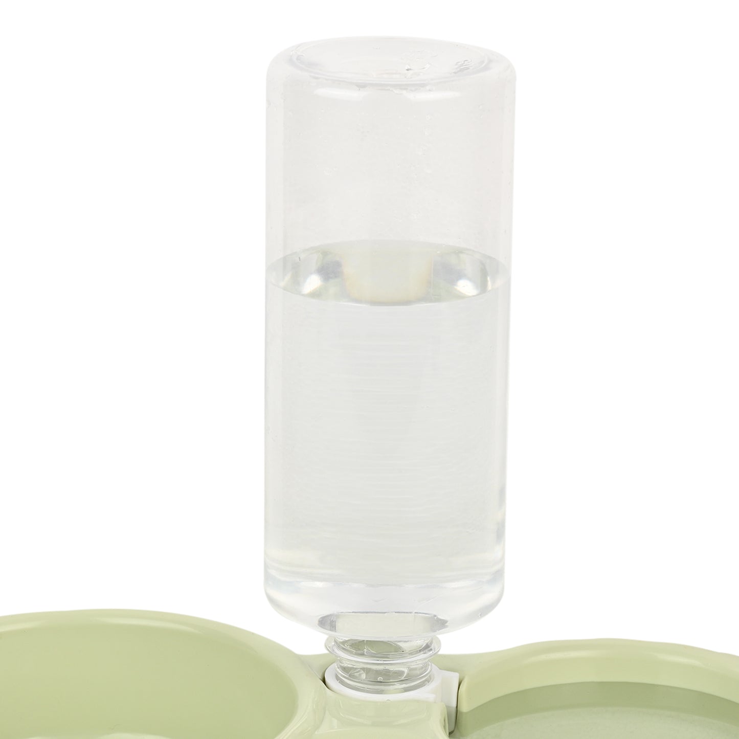 2-in-1 Pet Feeding Bowl with Automatic Water Dispenser – Green | For Cats & Small Dogs