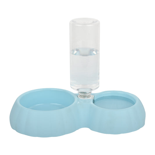 Automatic Pet Feeder & Water Dispenser – 2-in-1 Bowl for Dogs & Cats (Blue)