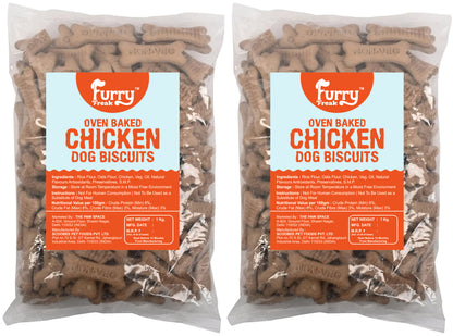 Furry Freak Chicken Flavour Dog Biscuits – Crunchy, Nutritious & Tail-Wagging Good! 🦴 (2 KG)