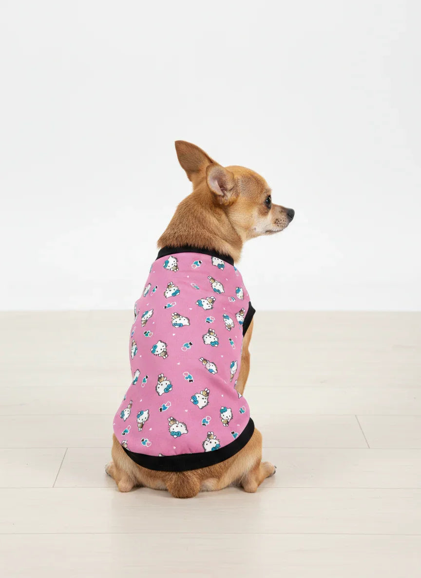 Charming Bows & Bling Pink Dog T-Shirt – Adorable & Cozy Tee for Dogs