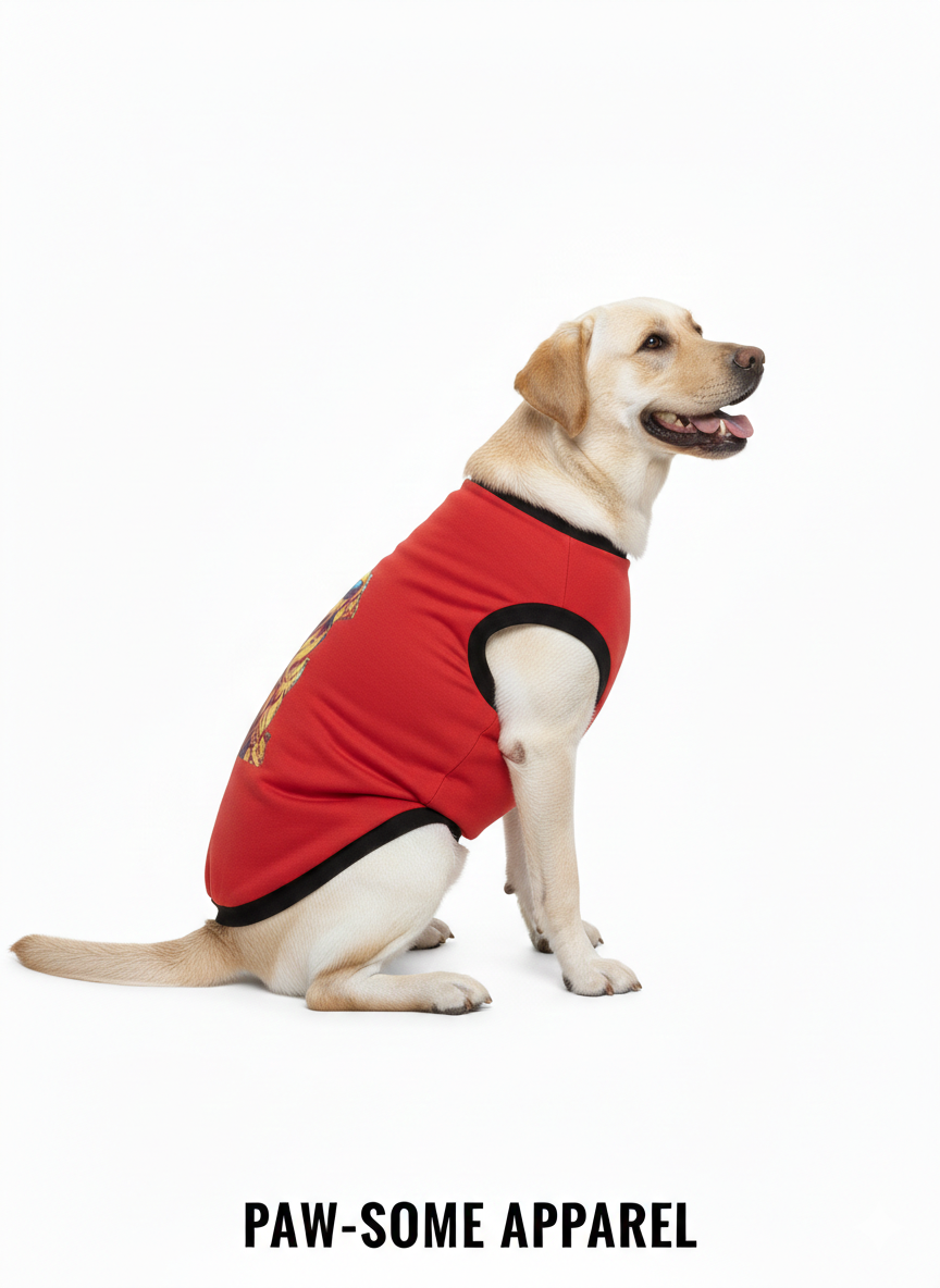 Furry Freak "Cool Golden" Sleeveless Dog Tank – Radiant Red
