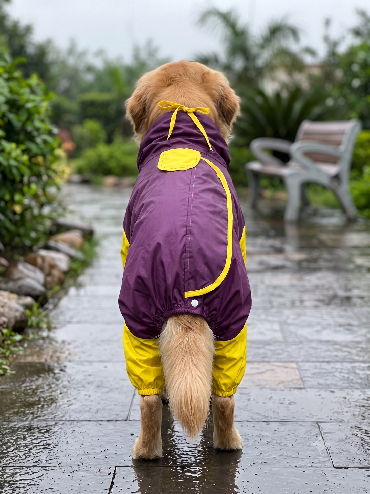 All-Weather Full-Body Dog Raincoat