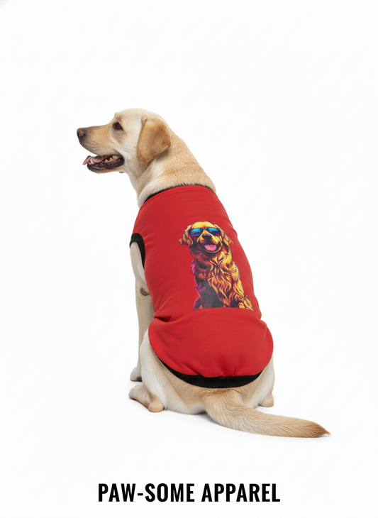 Furry Freak "Cool Golden" Sleeveless Dog Tank – Radiant Red